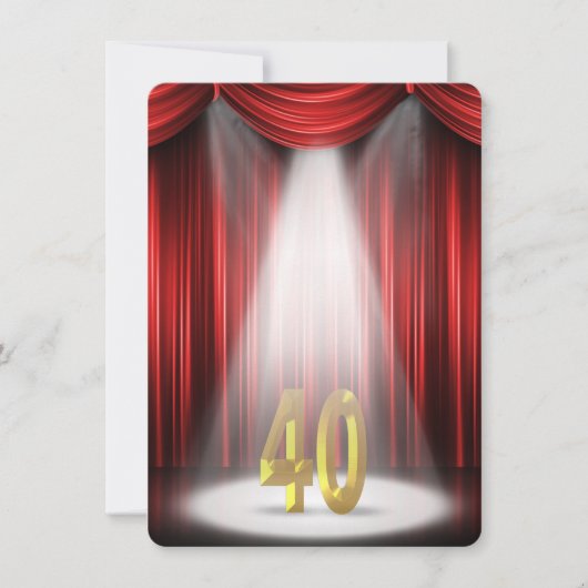 40th Birthday Stage Spotlight 招待状 (正面)