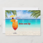 40th Birthday Summer Cocktail Beach Party 招待状 (裏面)