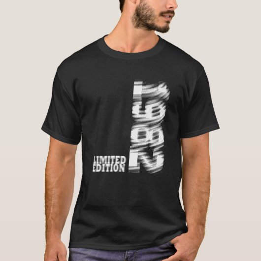 40Th Birthday Women Men 40 Years 1982 Trend Glitch Tシャツ (正面)