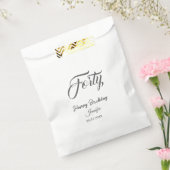 40th forty letterbirthday add name date year gray  フェイバーバッグ (封をした状態)