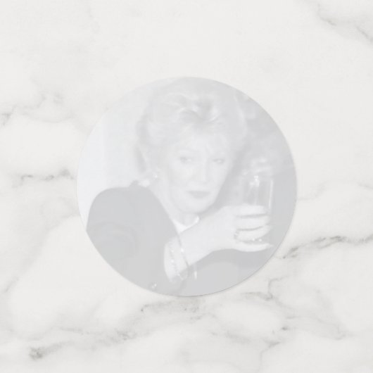 40th FOUROHグレーとピンク！4枚の写真の誕生日 コンフェッティ (スモール正面)