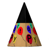 『40th Over the Hill BalloonパーソナライズされたパーティーHats』 パーティーハット (裏面)