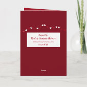 40th Rubyの結婚アニバーサリーケ感謝していーキー カード (裏面)