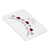 40th Rubyの結婚アニバーサリーバントの贈り物/お願い マグネット (右側)