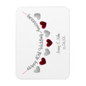 40th Rubyの結婚アニバーサリーバントの贈り物/お願い マグネット (縦)