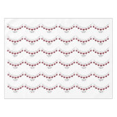 40th Rubyの記念日結婚赤いハートバンティング テーブルクロス (正面(横))