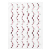 40th Rubyの記念日結婚赤いハートバンティング テーブルクロス (正面)