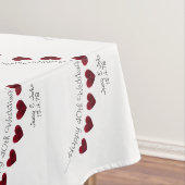 40th Rubyの記念日結婚赤いハートバンティング テーブルクロス (インサイチュ)