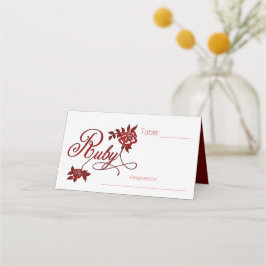 40th Rubyアニバーサリーパーティーwith White Roses プレイスカード