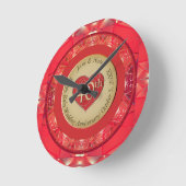 40th Ruby Anniversary ラウンド壁時計 (傾斜)