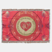 40th Ruby Anniversary Throw Blanket スローブランケット (正面)