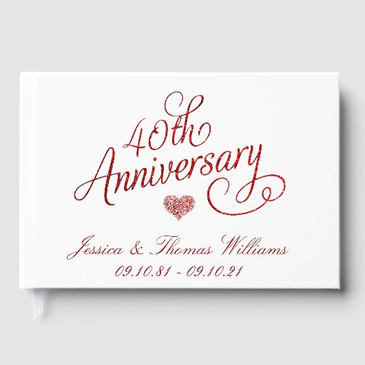 40th Ruby Wedding Anniversary ゲストブック (正面)