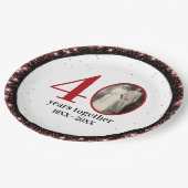 40th ruby wedding anniversary (or ANY 0 YEAR) ペーパープレート (アングル)