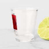 40th Ruby Wedding Anniversary Rose husband & wife ショットグラス (右)