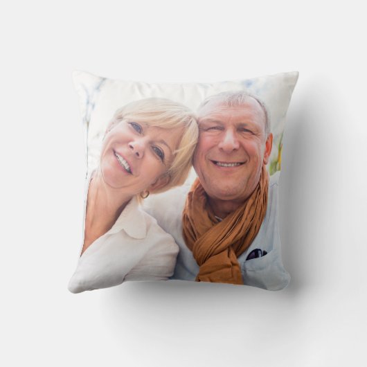 40th Wedding Anniversary Greenery Floral Photo クッション (裏面)