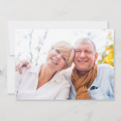 40th Wedding Anniversary Greenery Floral Photo 招待状 (裏面)