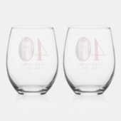 40th wedding anniversary (or ANY 0 YEAR) Keepsake ステムなしワイングラス (裏面)