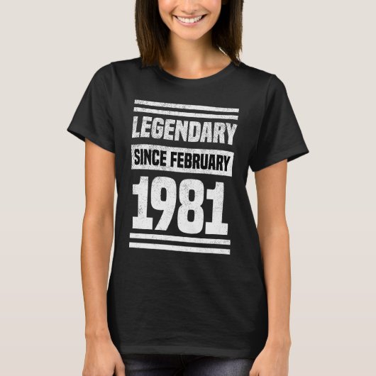 40thbirthday Legendary Since February 1981 40th Bi Tシャツ (正面)