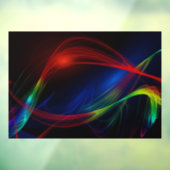 40x28 Abstract Wave Partial Transparent Design ウィンドウサイン (シート3)