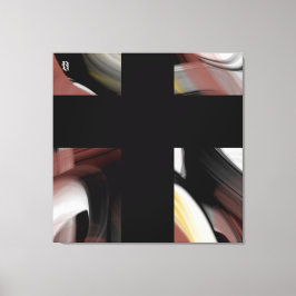 40x40" トレンド抽象芸術 ブラック ホワイト パウダリー キャンバスプリント