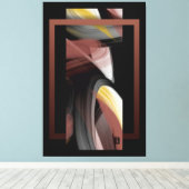 40x60" Trend Abstract Art Black White Powdery キャンバスプリント (インサイチュ (ウッドフロア))