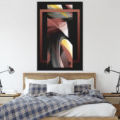 40x60" Trend Abstract Art Black White Powdery キャンバスプリント (インサイチュ (寝室))