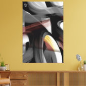 40x60" Trend Abstract Art Black White Powdery キャンバスプリント (インサイチュ (リビング))