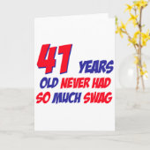 41おもしろい歳の誕生日 カード (黄色い花)