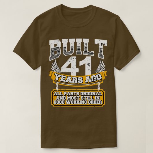41おもしろい番目の誕生日シャツのヴィンテージ構築年41年 Tシャツ (デザイン正面)