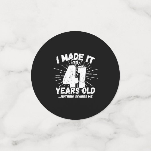 41おもしろい誕生日引用文皮肉41歳 コンフェッティ (スモール正面)