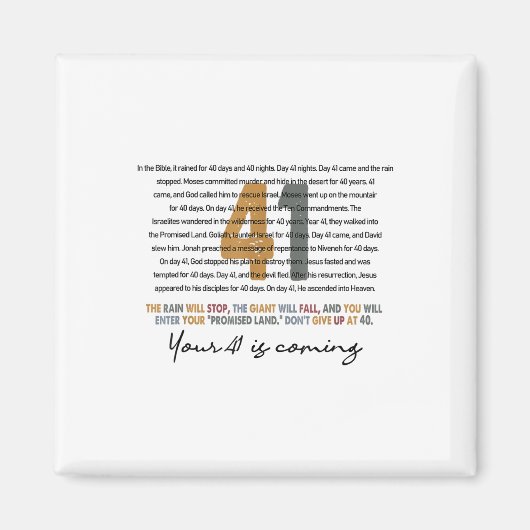 41は来キリスト教の神 マグネット (正面)