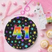 41イベント:はっきりした、おもしろい、カラフル Rainbow 41 ペーパープレート (パーティー)