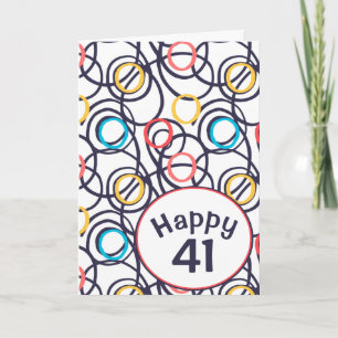 41ファンキー誕生日のドードル カード