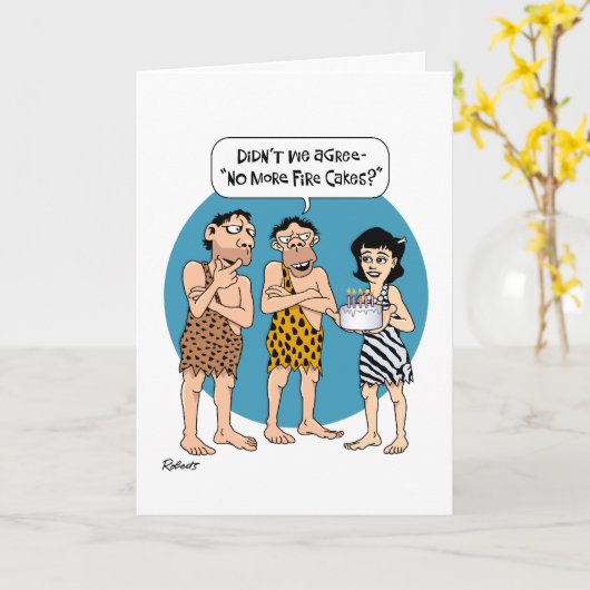 41ユーモアのある誕生日 カード (黄色い花)