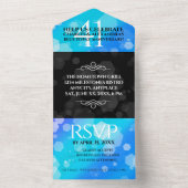 41周年ブルートパーズのエレガントな結婚記念日 オールインワン招待状 (内側)