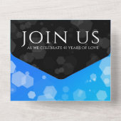 41周年ブルートパーズのエレガントな結婚記念日 オールインワン招待状 (裏面)