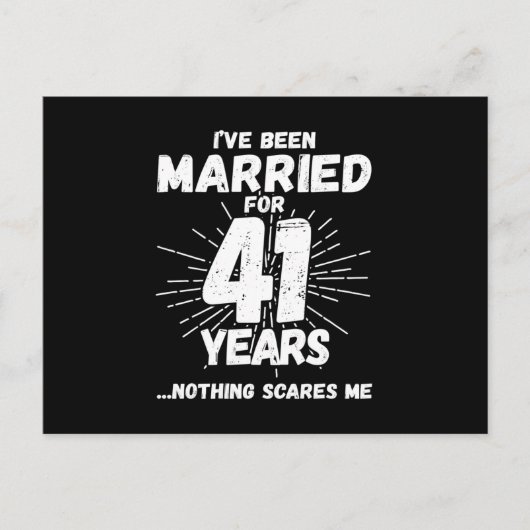 41周年結婚記念日ユーモアギフト ポストカード (正面)