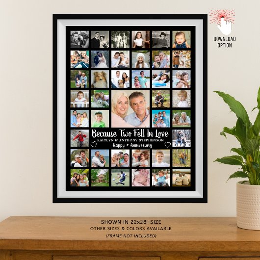 41周年記念 フォトコラージュ オーダーメイド テキストとカラー ポスター