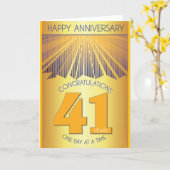 41回目の断酒記念日 | ゴールデンレイ12ステップ カード (黄色い花)