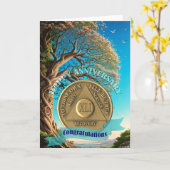 41年オウム記念日コインツリー カード (黄色い花)