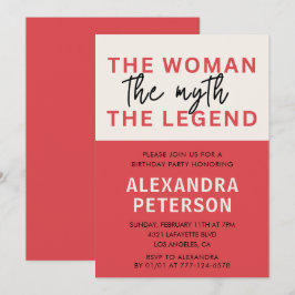 41歳おもしろいの誕生日招待状ユーモア女性神話 招待状