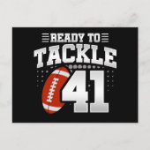 41歳のタックルフットボールパーティー 41歳の誕生日 ポストカード (正面)