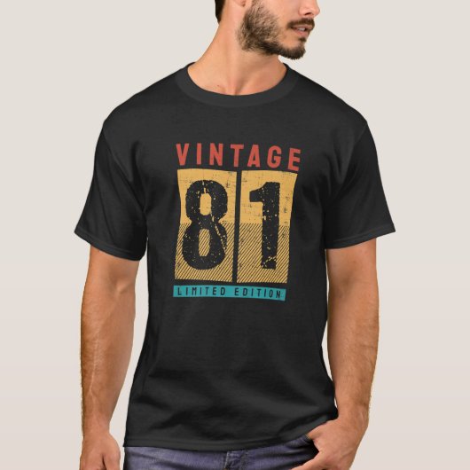 41歳のヴィンテージ1981年41年の誕生日勲章 Tシャツ (正面)