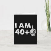 41歳の楽しいスケルトン中指 41歳の誕生日B カード (正面)