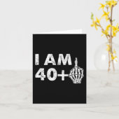 41歳の楽しいスケルトン中指 41歳のB カード (黄色い花)