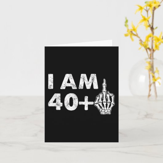 41歳の楽しいスケルトン中指 41歳のB カード (黄色い花)