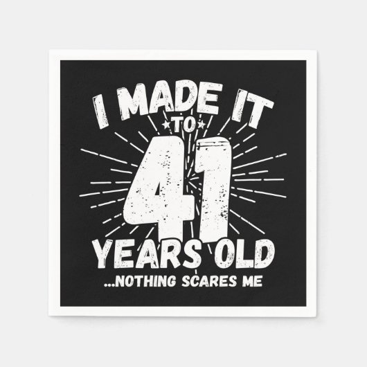 41歳の皮肉ミーム41おもしろい誕生日 スタンダードカクテルナプキン (正面)