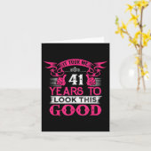 41歳の誕生日おもしろい引用文グラフィックス41位B- カード (黄色い花)