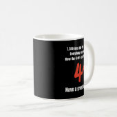 41歳の誕生日お祝いに!面白い誕生日名言 コーヒーマグカップ (正面右)