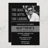 41歳の誕生日招待状ブラックザマンザレジェンド 招待状 (正面/裏面)